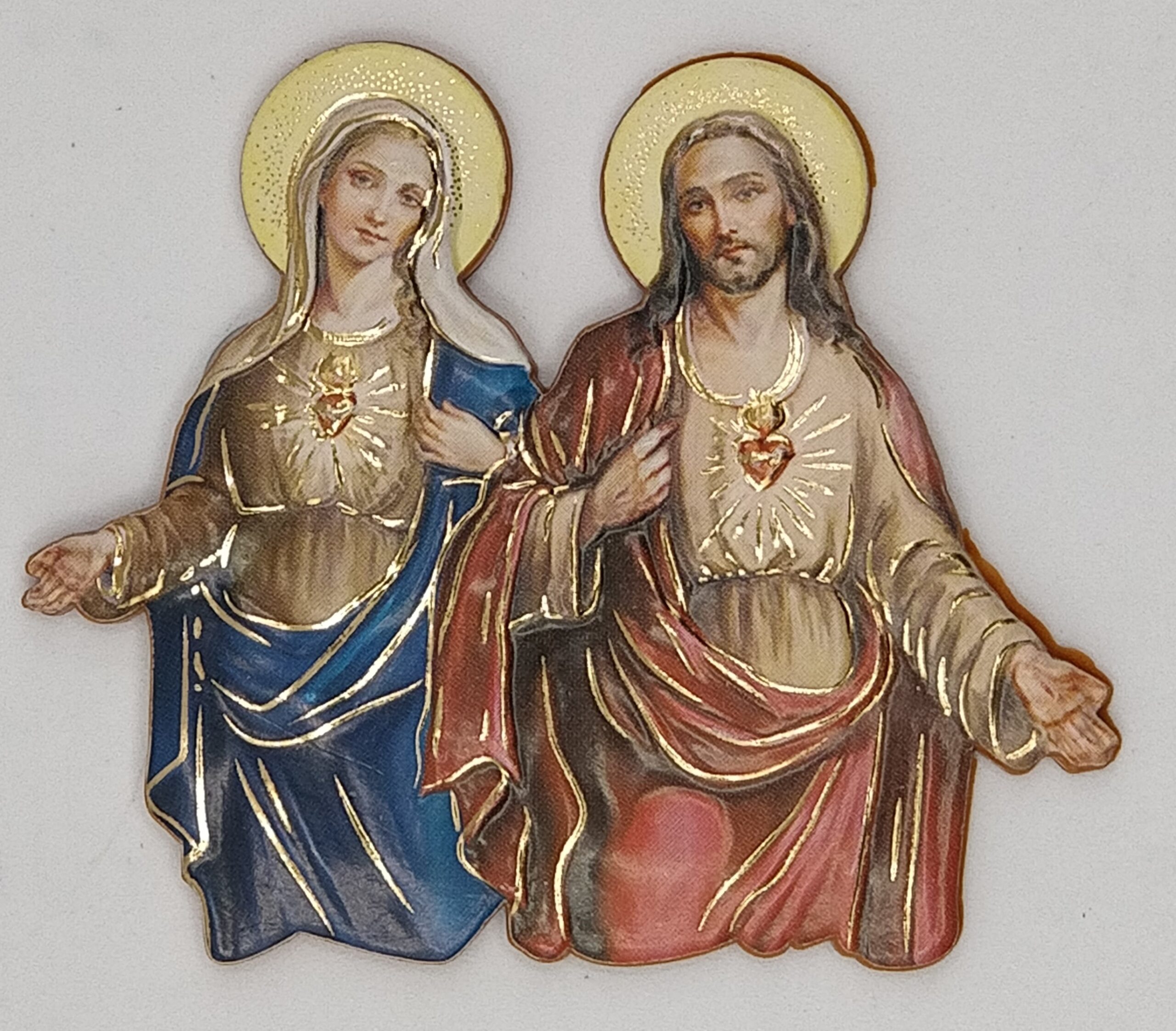 15C57 MAGNET SACRED HEARTH OF JESUS & MA