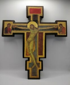 1859 WOODEN CROSS WALL PLAQUE 30×33CM