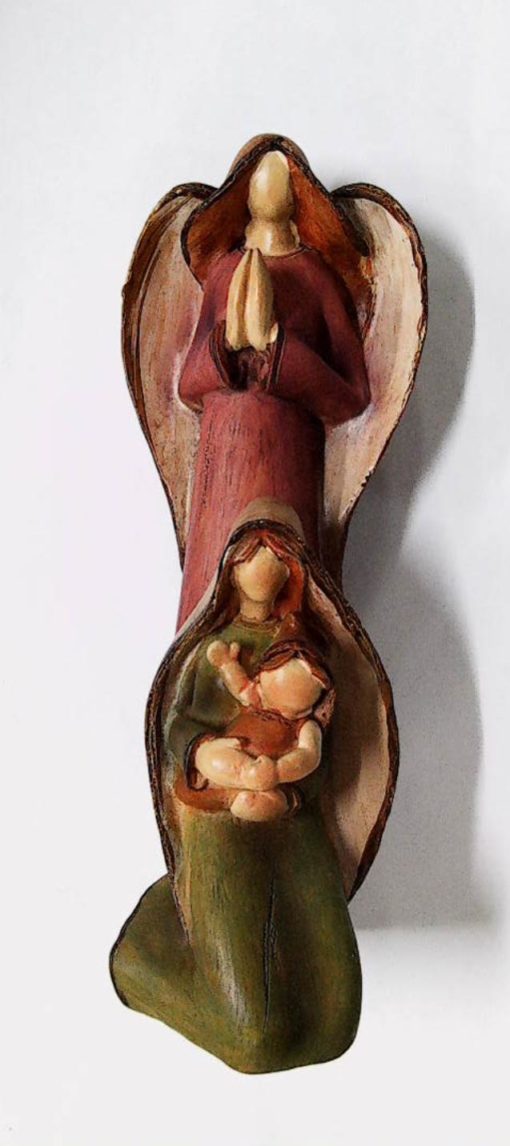 ANGEL WITH MARY+CHILD SMALL