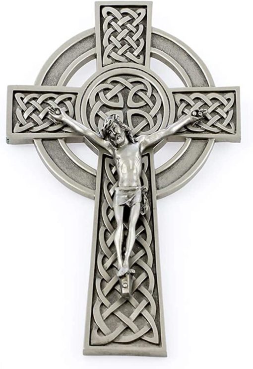 IC205 - CELTIC KNOT 8 INCH WALL CROSS W/