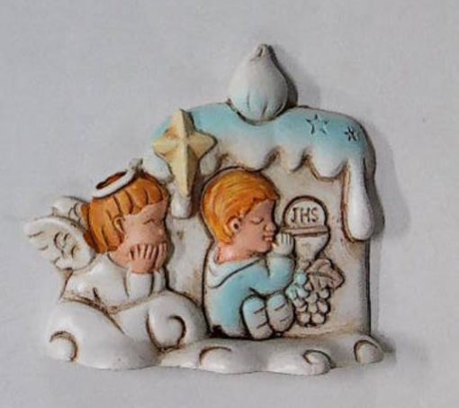 1445COMA HOLY COMM CANDEL BOY 7.5CM