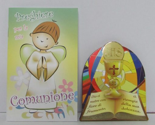 2325K49 HOLY COMM PLAQUE W BOOKLET