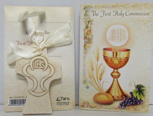 2342K126 HOLY COMM CROSS W CARD