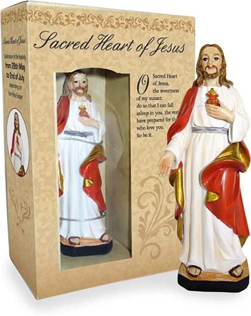 120412CGI STATUE SACRED HEART JESUS 12CM