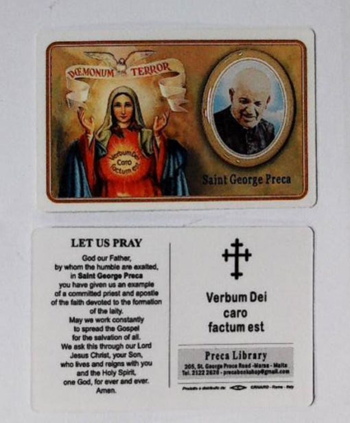 PRAYER CARD WITH OVAL IMAGE