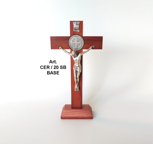 CER20SBBASE - ST. BEN WOODEN CROSS+BASE