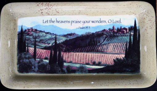 LET THE HEAVENS PRAISE CERAMIC PLATE