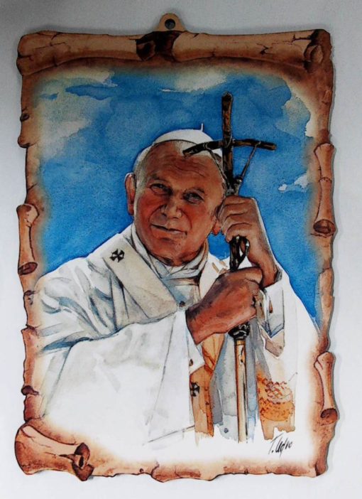 WOOD PLAQUES POPE JOHN II