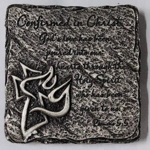 CONFIRMED IN CHRIST PEWTER DESK PLAQUE