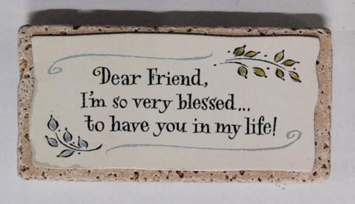 DEAR FRIEND TABLETOP TILE PLAQUE
