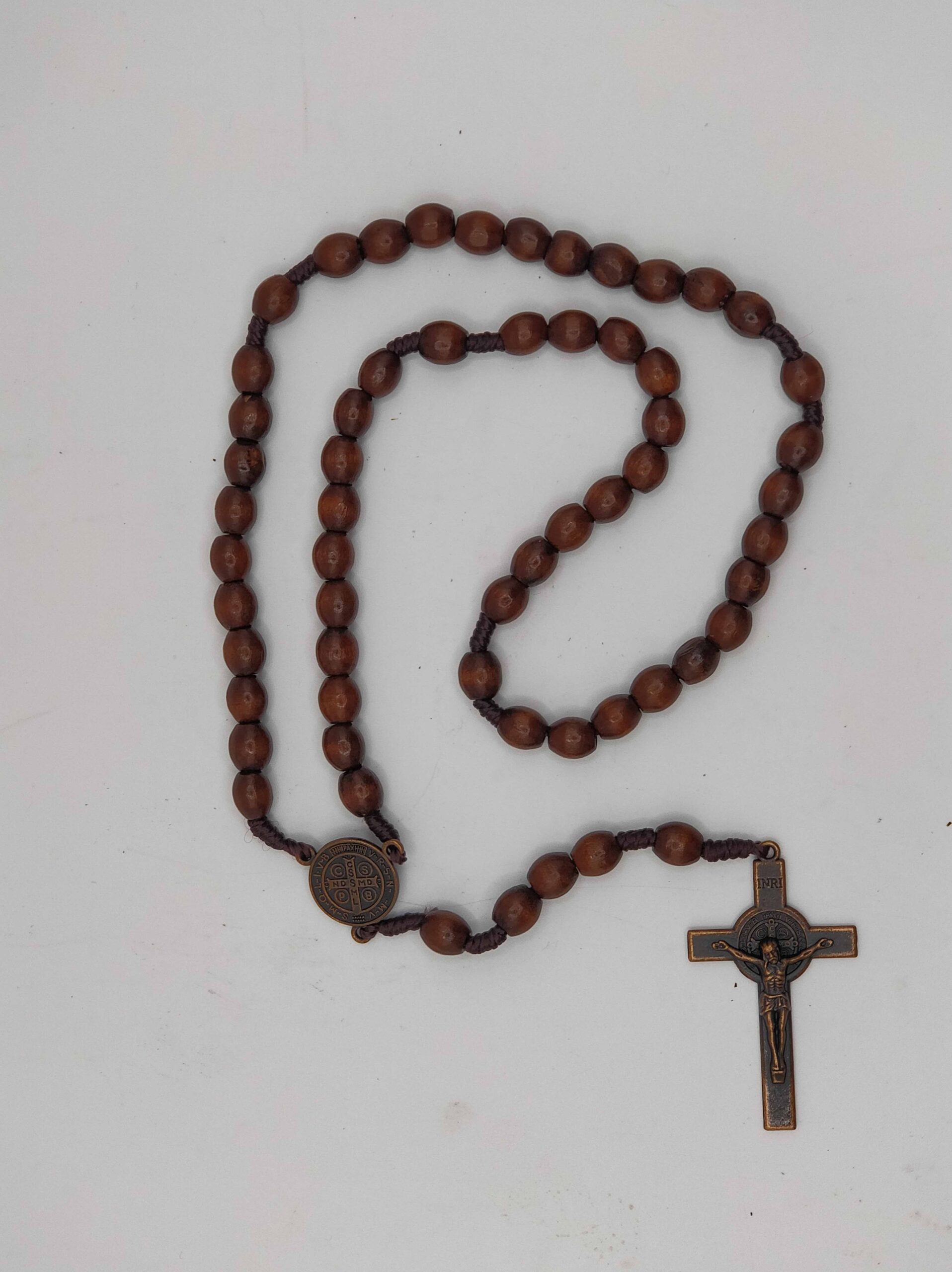 ST. BENEDICT LARGE LIGHT BROWN WOODEN BS