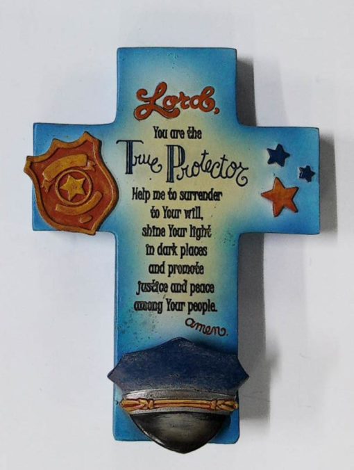 POLICE OFFICER TABLETOP CROSS