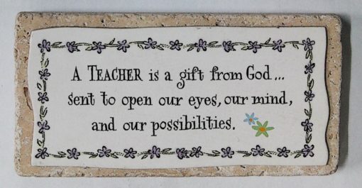 A TEACHER TABLETOP TILE PLAQUE
