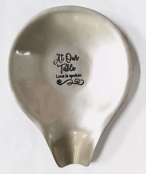 SR205-SILVER AT OUR TABLE SPOON REST BOX