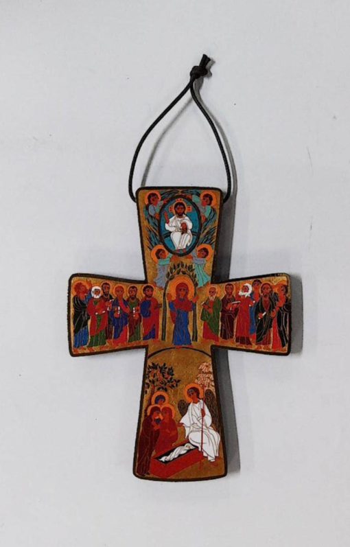 1566D2 CROSS ASCENSIONE WOOD 10.5X13CM