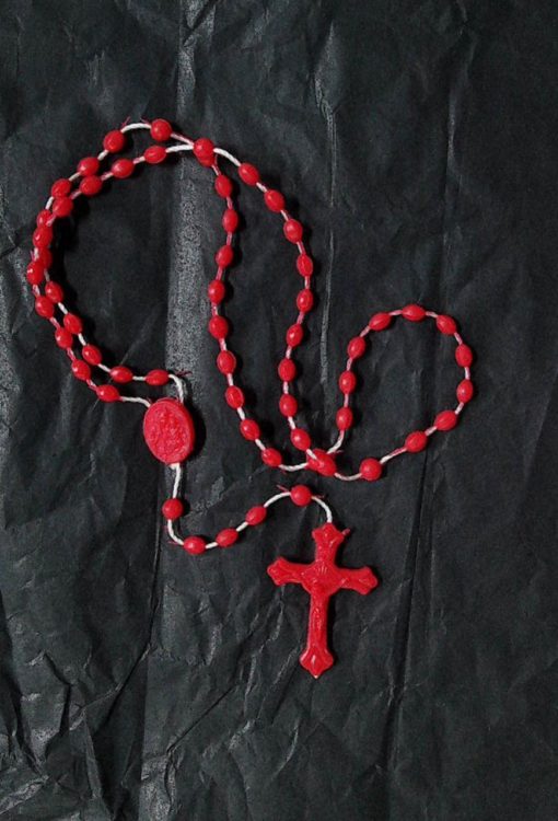 0900RSRO - ROSARIO IN PLASTICO ROSSO 6MM