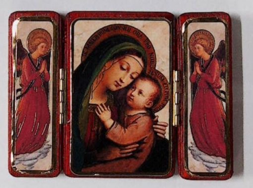 T1BC - WOODEN TRPTICO: MARY & CHILD 2