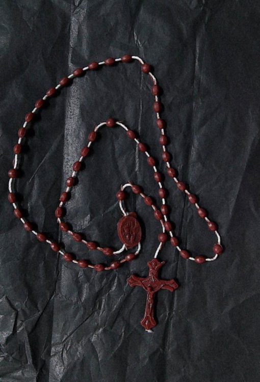 0900RSMA - BROWN PLASTIC ROSARY