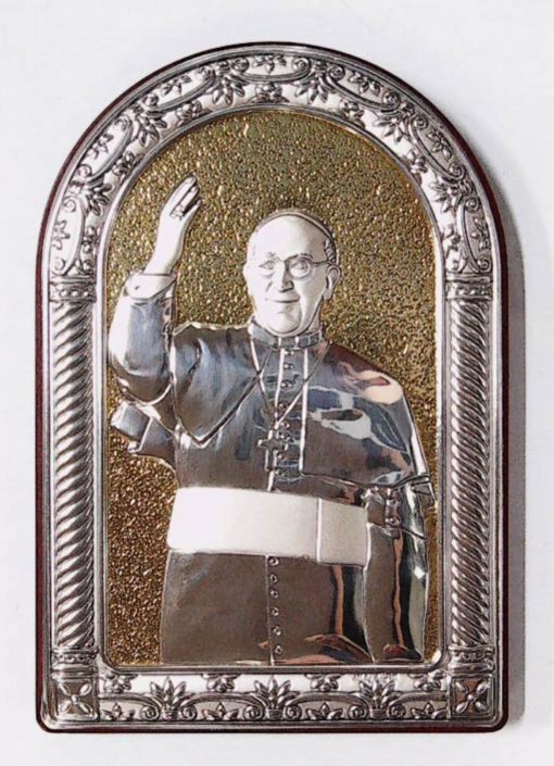 1432P18 POPE FRANCIS SILVER ICON