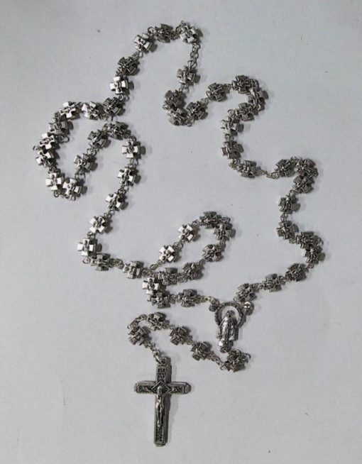 METAL ROSARY CROSS BEAD