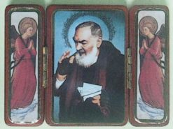 T1PPIO - WOODEN TRIPTICO: PADRE PIO