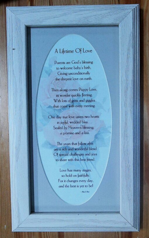 A LIFE TIME OF LOVE FRAME