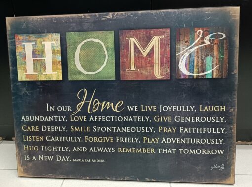 IN OUR HOME WE LIVE WALL PLAQUE
