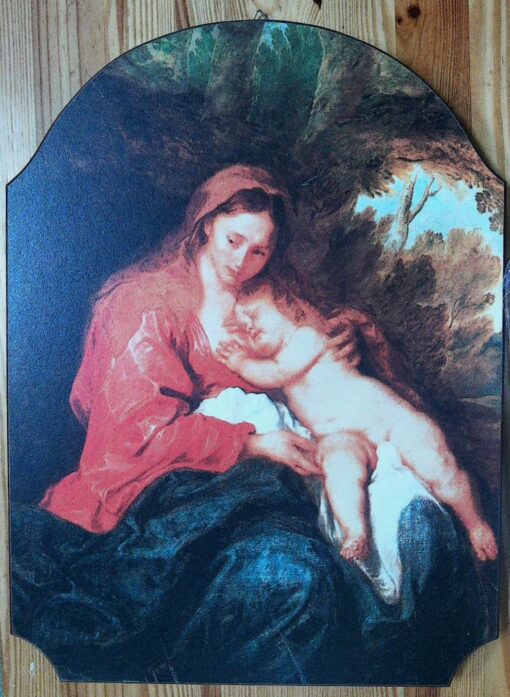 1224M290 OUR LADY W JESUS NEAR TREE