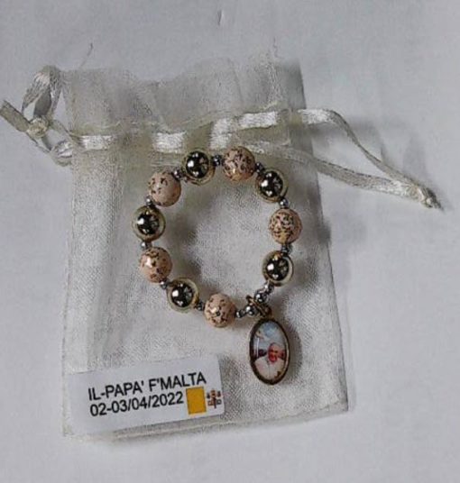 ROSARY POPE SOUVENIR (WITH SACK)