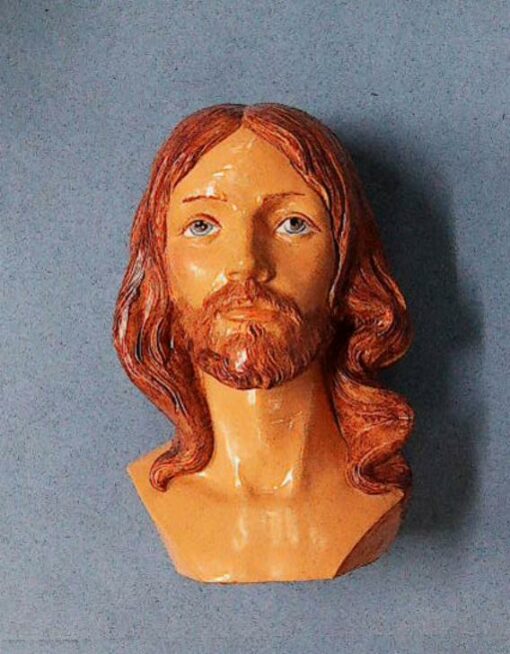 402 - HEAD OF CHRIST WOODTONE 14CM