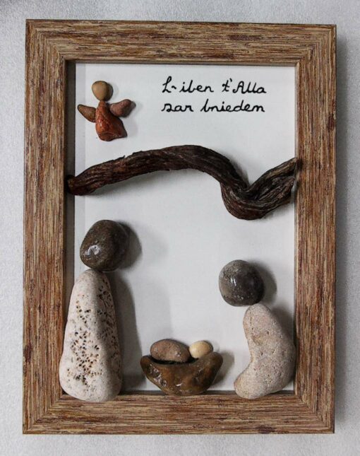 PEBBLE ART FRAME - MILIED (MEDIUM)