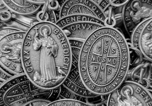 OV40SBA - ST.BENEDICT OVAL MEDAL - LARGE