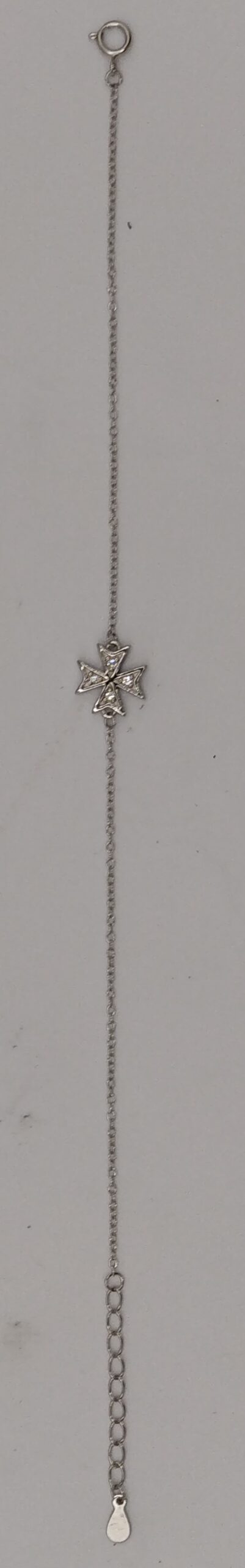 CRB004S SILVER BRACELETE W SILV CROSS