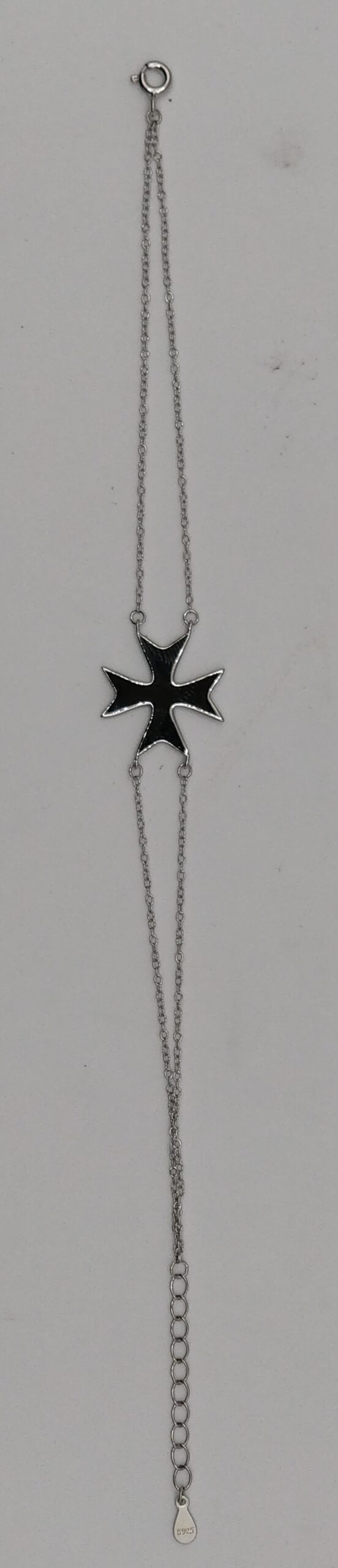 CRB011S SIL BRACELTE WITH L SILV KN CROS