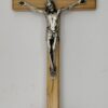 4124WOODEN CROSS W BASE&SILV CRUCIFI 28C