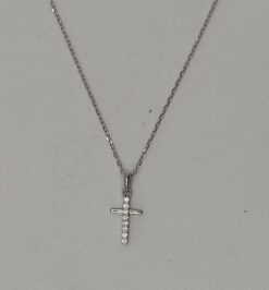 ASB9250711G - SILVER BRACETE W SILV CROS