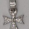CRM006S VERY SMALL SILVER KNIGHTS CROSS