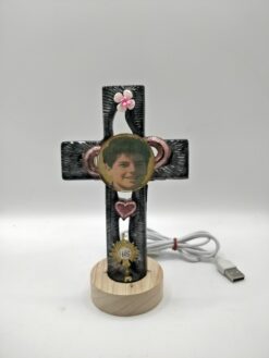 CROSS W LIGHT & CARLO ACUTIS PICTURE