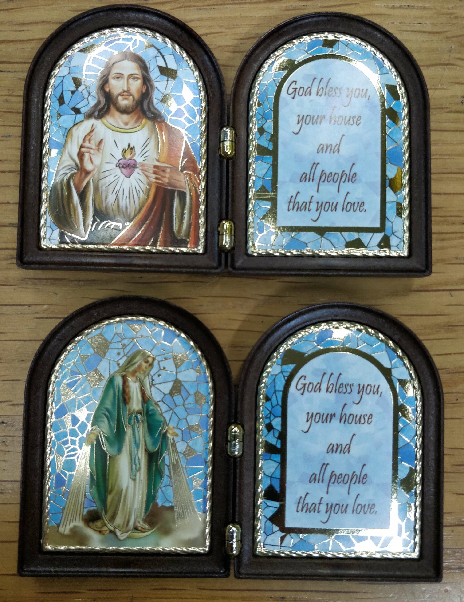 FS1132A - WOODEN DIPTICO GOD BLESS YOUR