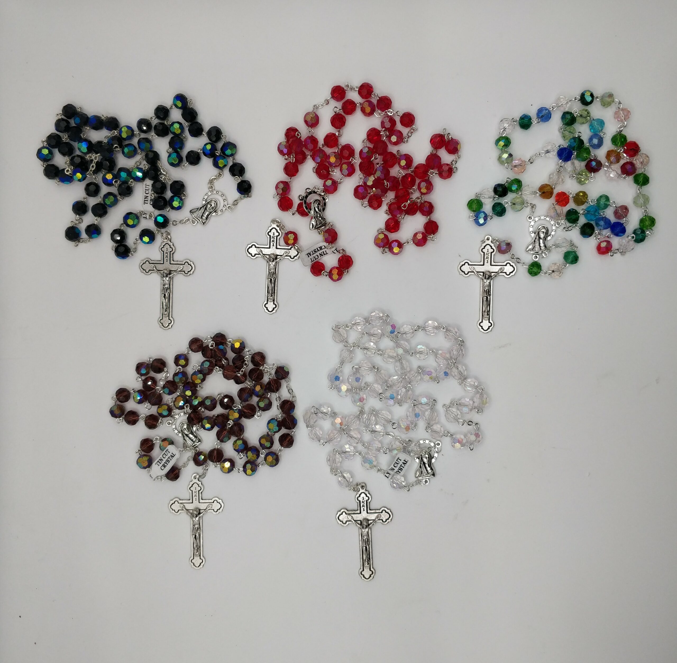 LT112_8  BRILLIANT GREEN BEADS  ROSARY