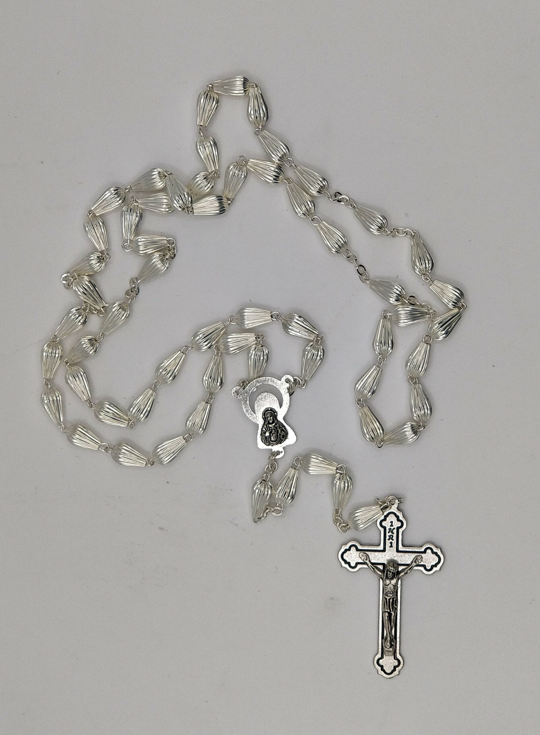 LT5691 -   SILVER ROSARY W NICE BEADS