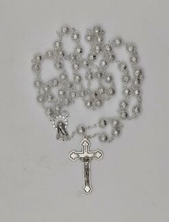 LTFL8 ROSARY WITH SILVER BEADS
