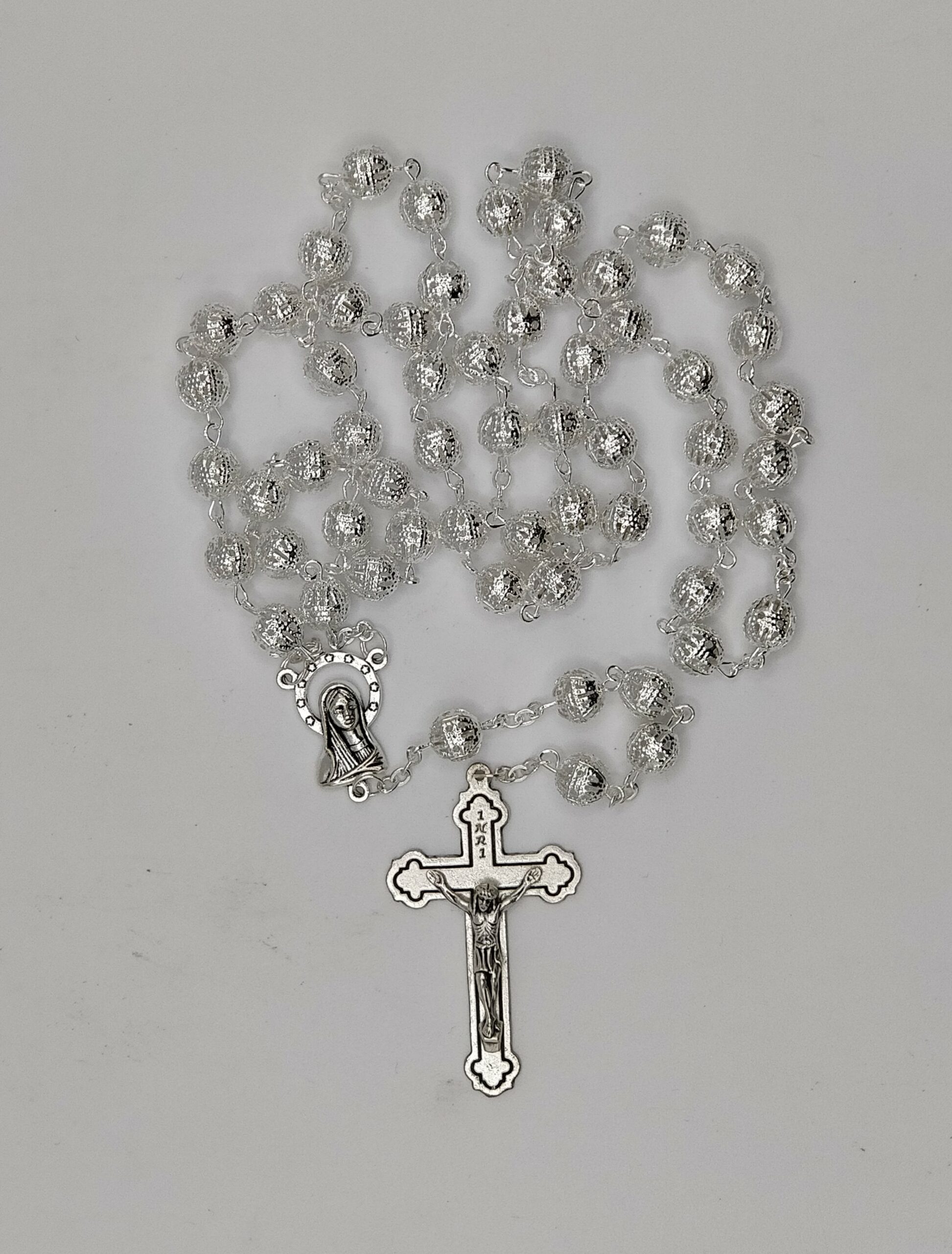 LTFL8 ROSARY WITH SILVER BEADS
