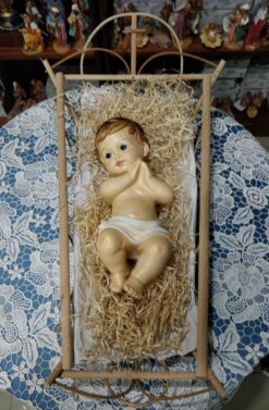 PB18124 - BABY JESUS WITH MANGER - 43CM