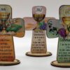 HOLY COMMUNION WOODEN CROSS ON BASE
