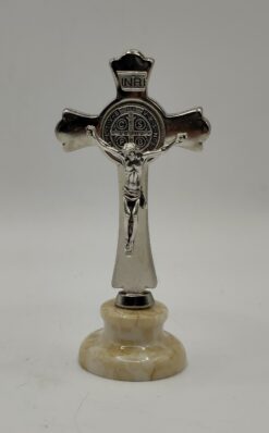 ALR177 ST. BENEDICT SILVER/GOLD CROSS WB