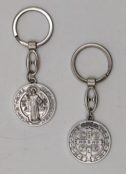 ALR35 - SILVER ST. BENEDICT KEYCHAIN