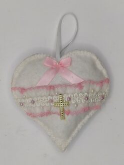 HANGING SMALL CUSHION HEART SHAPE GIRL