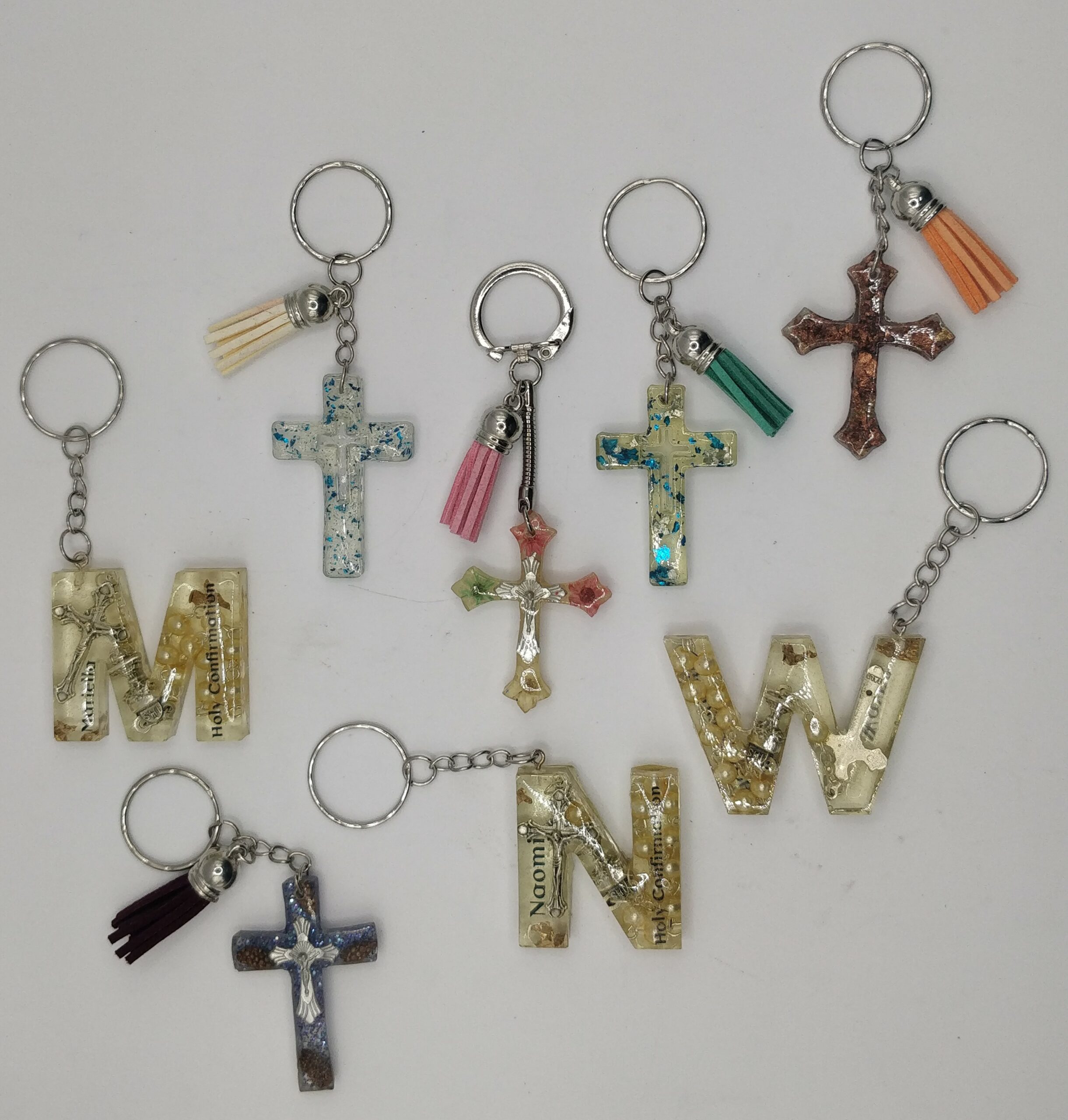 RESIN CROSS KEYCHAIN