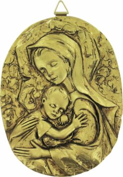 1381D2: QUADRO MADONNA CON BAMBINO OVALO